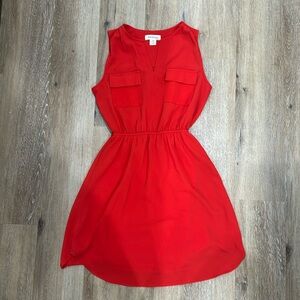 Monteau Red Sleeveless Dress